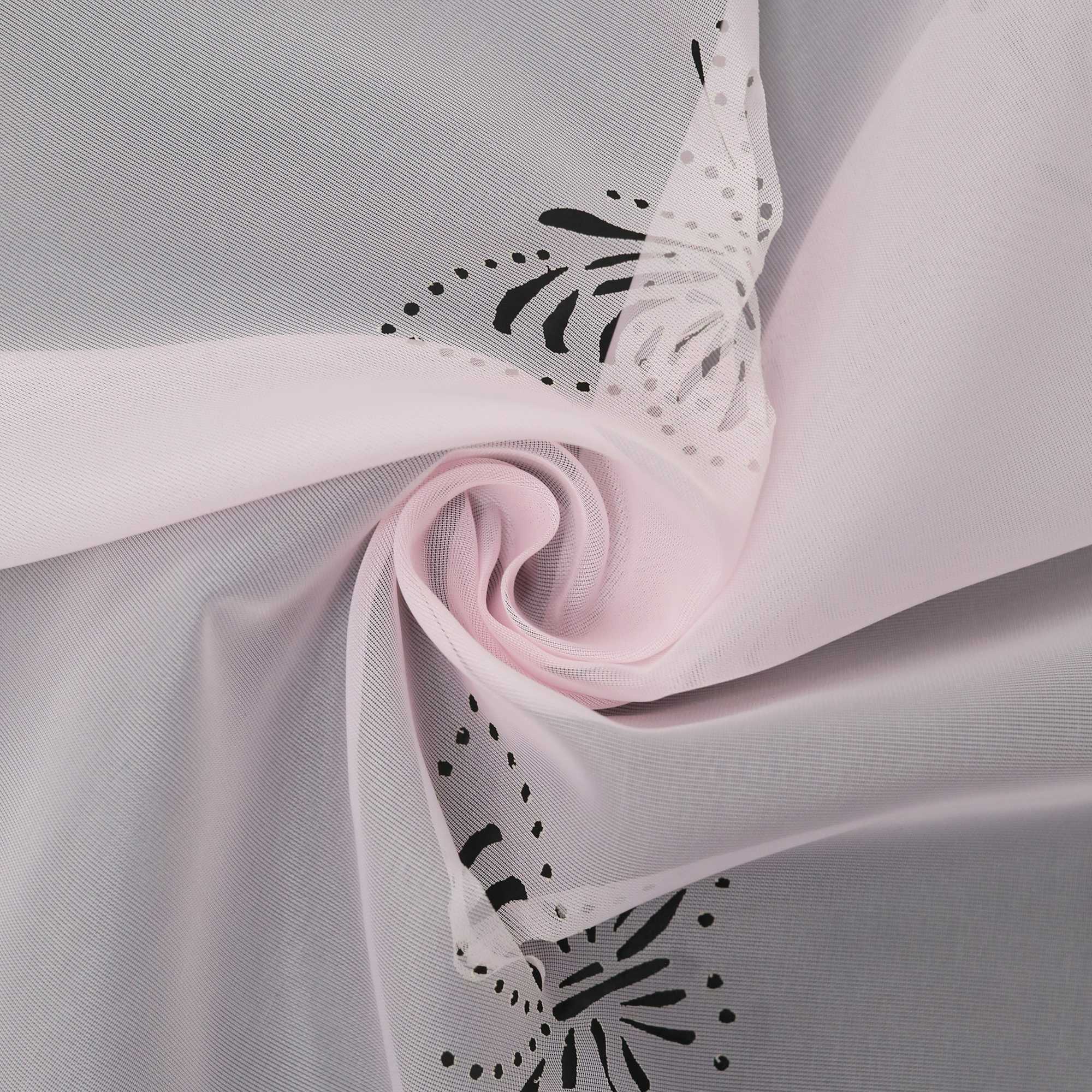 Cafe Curtain with Butterfly Design Triangular Hem 1 Piece - Gray, W x H 40 x 90cm