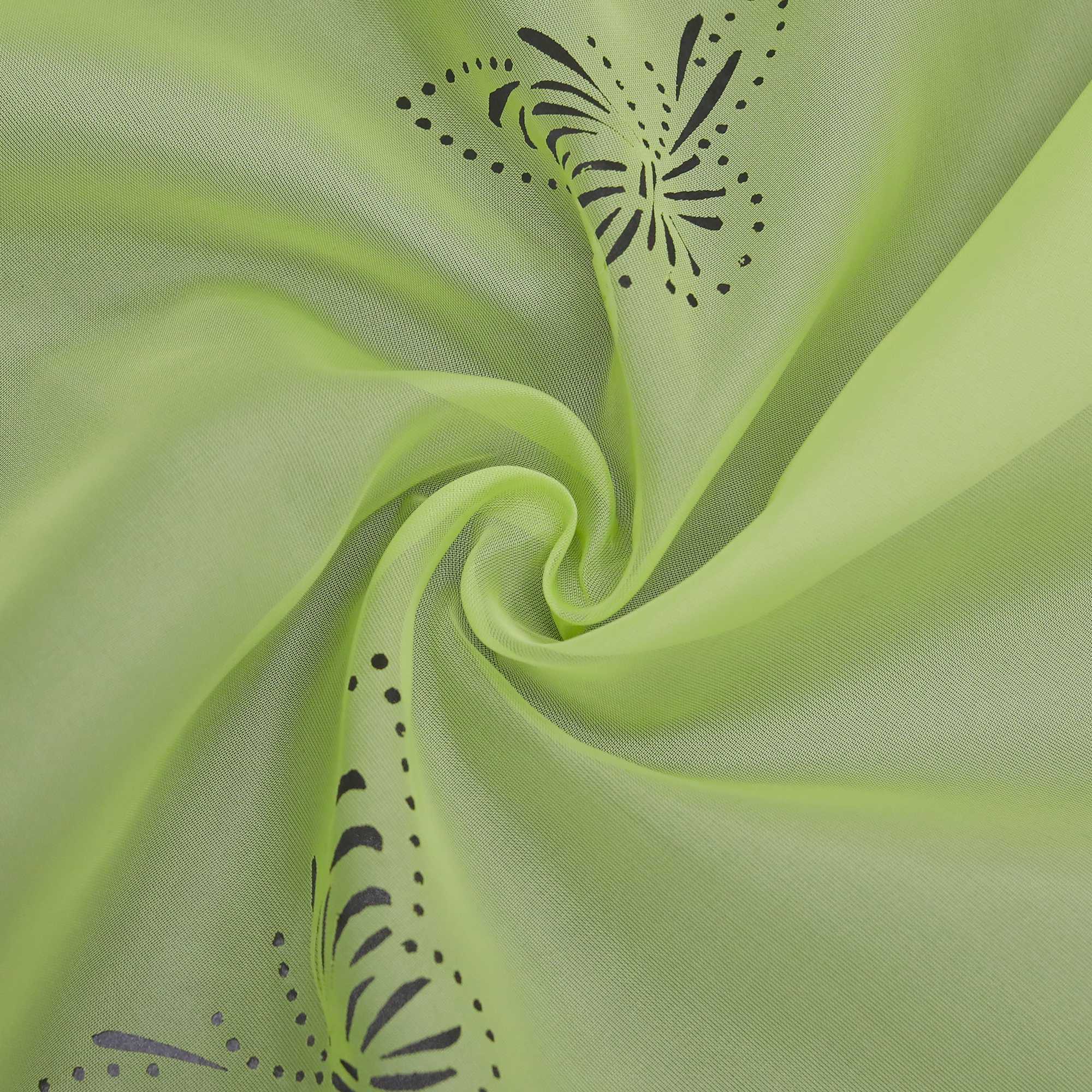 Cafe Curtain with Butterfly Design Triangular Hem 1 Piece