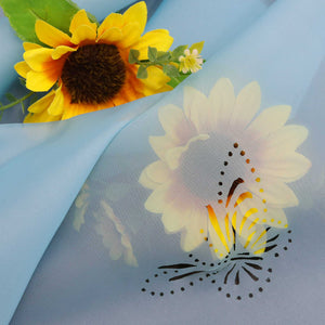 Cafe Curtain with Butterfly Design Triangular Hem 1 Piece - Green, W x H 80 x 150cm