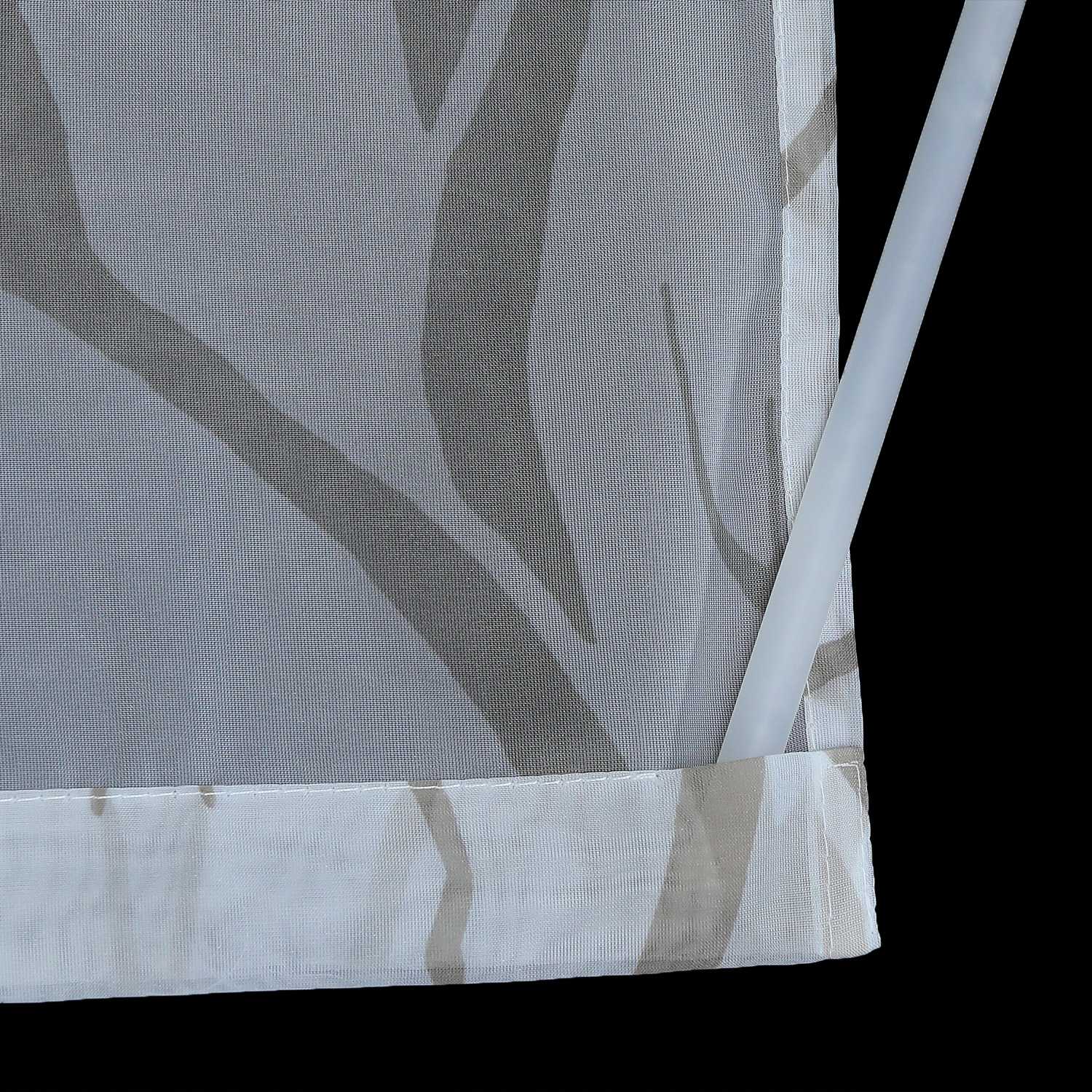 Tab-Top Curtain Panel with Branch Pattern Light-Filtering Set of 2 - Gray, H x W 175 x 57 cm