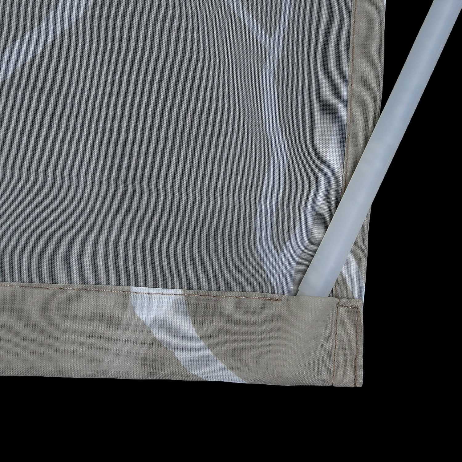 Tab-Top Curtain Panel with Branch Pattern Light-Filtering Set of 2