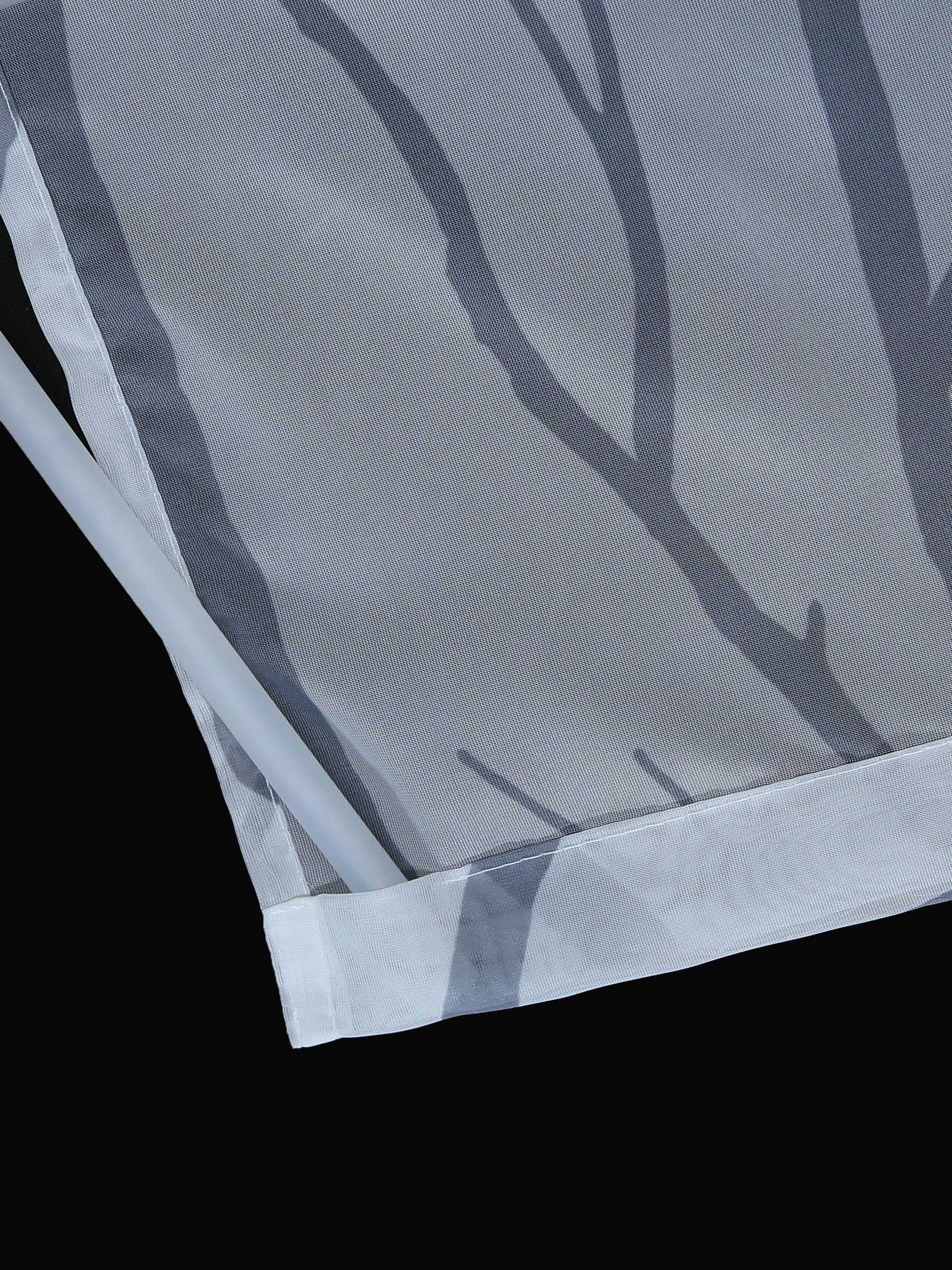 Tab-Top Curtain Panel with Branch Pattern Light-Filtering Set of 2 - Sand, H x W 145 x 57 cm