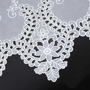 Cafe Curtain with Rod Pocket Short with Floral Pattern