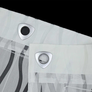 Roman Shade with U-Hooks with Wave Pattern and Decorative Folds Light-Filtering 1 Piece