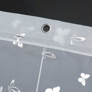 Roman Shade with V-Shaped Tabs with Vibrant Butterfly Pattern 1 Piece - Gold, W x H 100 x 130cm
