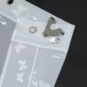 Roman Shade with V-Shaped Tabs with Vibrant Butterfly Pattern 1 Piece