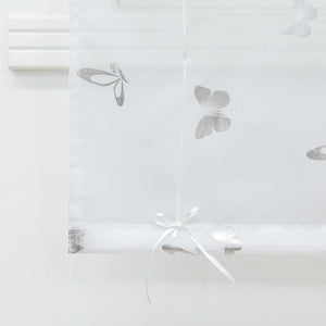 Roman Shade with V-Shaped Tabs with Vibrant Butterfly Pattern 1 Piece