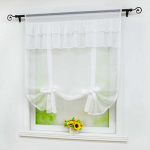 Roman Shade with Decorative Tab Tops - Gray, W x H 80 x 140cm