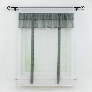 Roman Shade with Decorative Tab Tops
