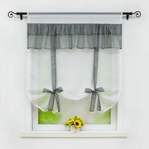 Roman Shade with Decorative Tab Tops