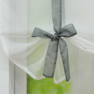 Roman Shade with Decorative Tab Tops