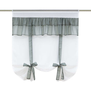 Roman Shade with Decorative Tab Tops