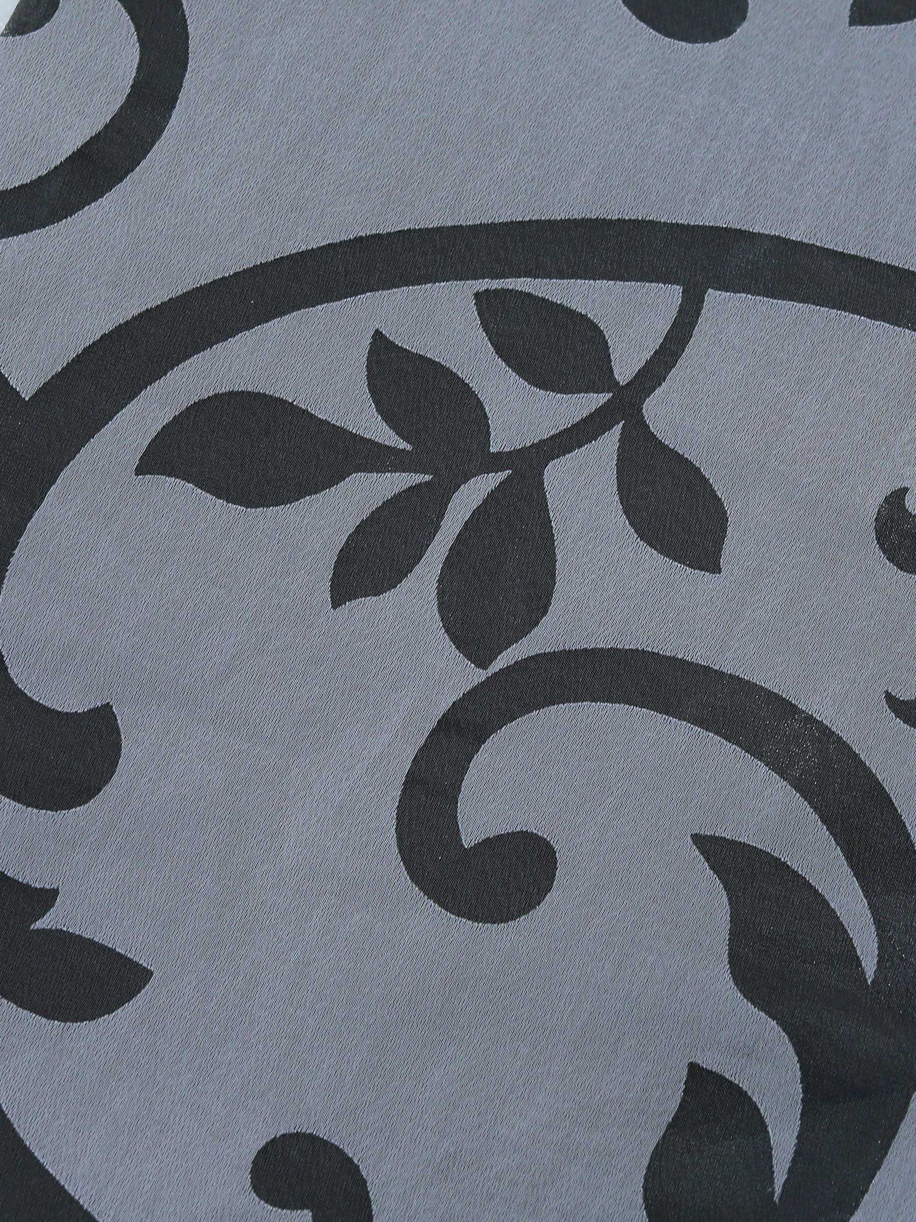 Hook-and-Loop Sliding Panel Curtains with Floral Pattern Set of 2
