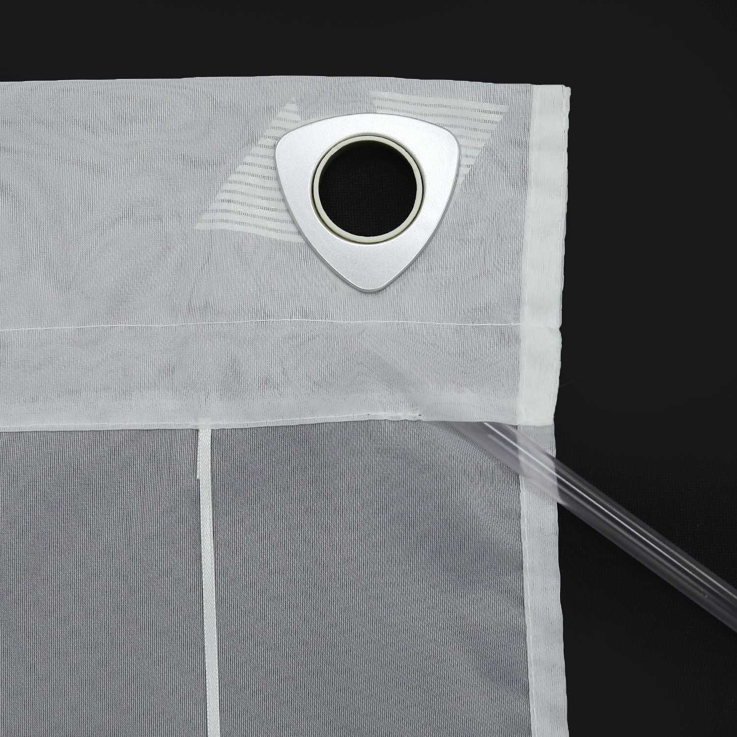 Roman Shade No-Drill with Hook Hanging Voile Grommet with Shimmer Print 1 Piece