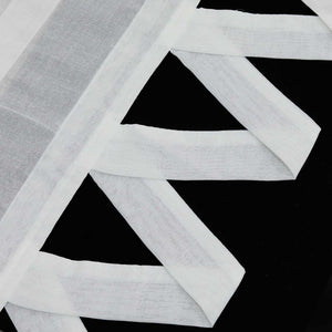 Delien Roman Shade White with V-Shaped Tab Tops Height-Adjustable - White, W x H 140 x 140cm