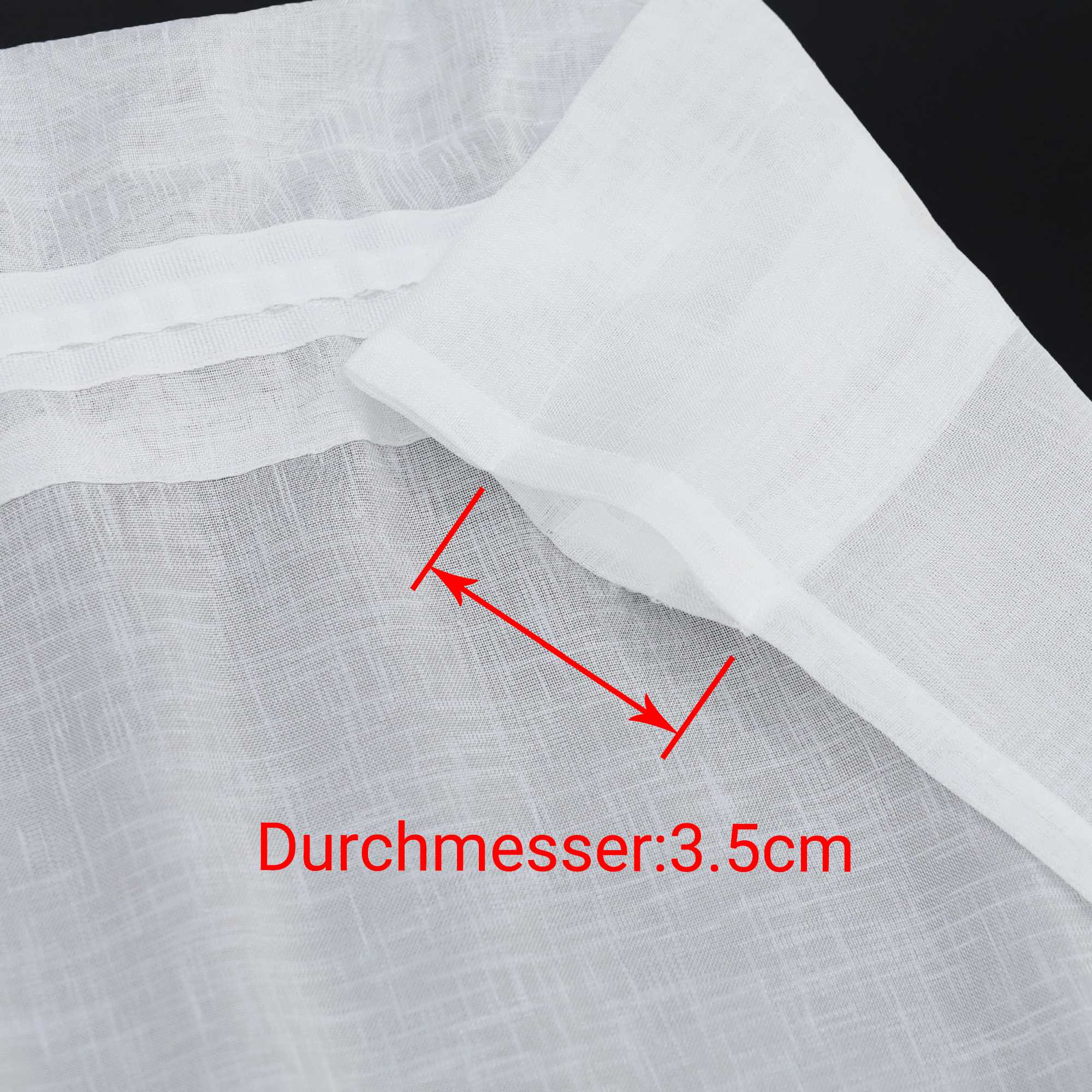 Cafe Curtain Set of 2 with Rod Pocket Short Curtains in Linen-Look Fabric