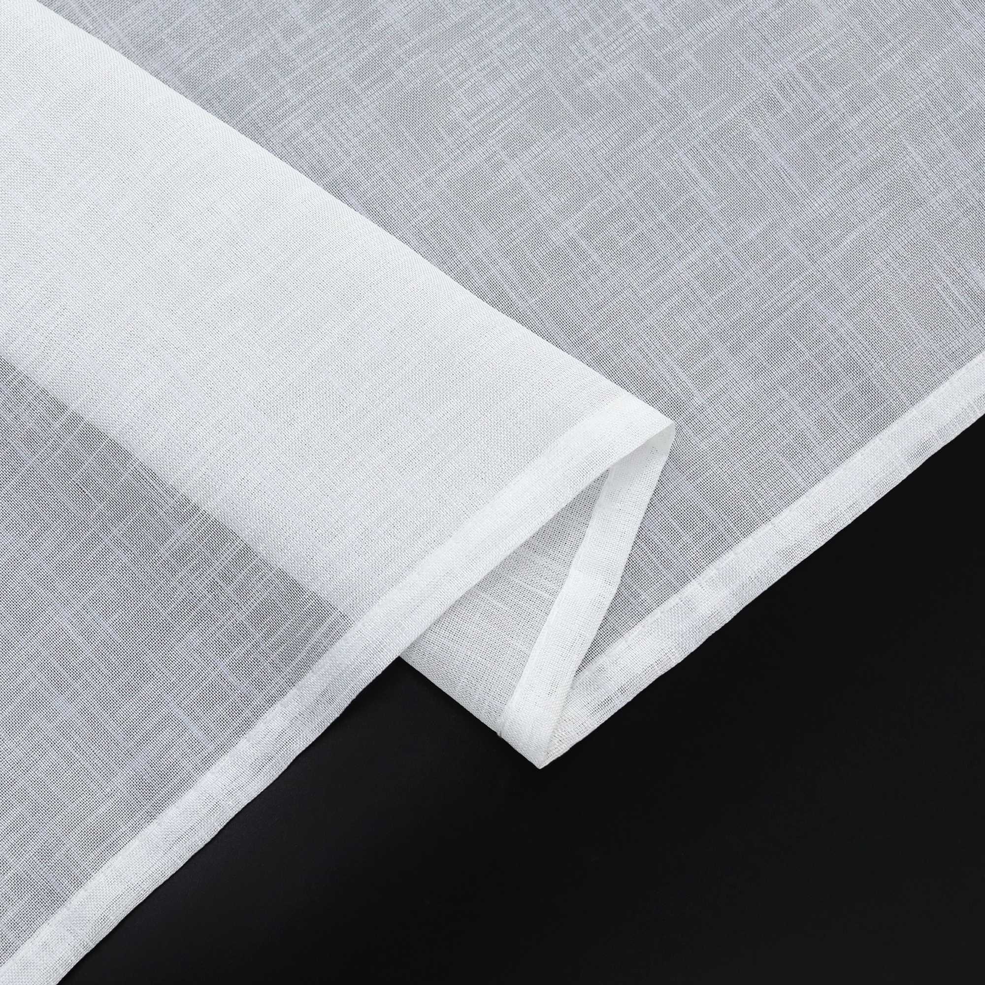 Cafe Curtain Set of 2 with Rod Pocket Short Curtains in Linen-Look Fabric - Beige, H x W 61 x 76cm