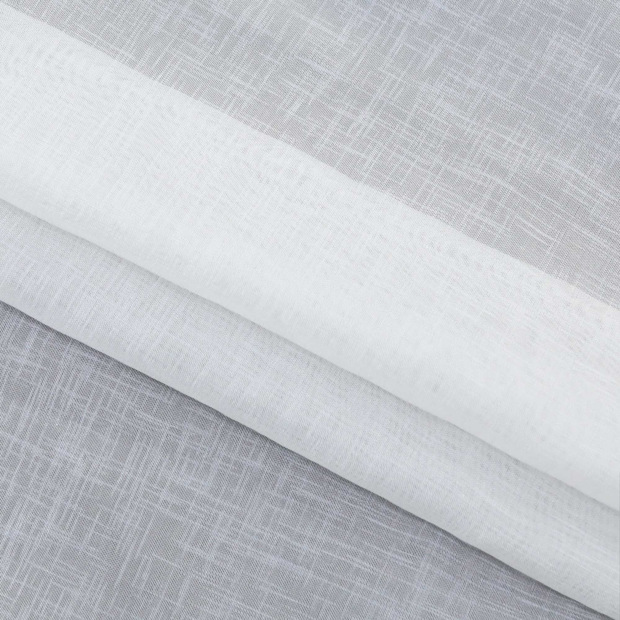 Cafe Curtain Set of 2 with Rod Pocket Short Curtains in Linen-Look Fabric - Beige, H x W 92 x 76cm