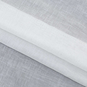 Cafe Curtain Set of 2 with Rod Pocket Short Curtains in Linen-Look Fabric - Beige, H x W 92 x 76cm