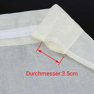 Cafe Curtain Set of 2 with Rod Pocket Short Curtains in Linen-Look Fabric