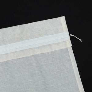 Cafe Curtain Set of 2 with Rod Pocket Short Curtains in Linen-Look Fabric
