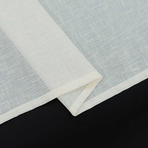 Cafe Curtain Set of 2 with Rod Pocket Short Curtains in Linen-Look Fabric