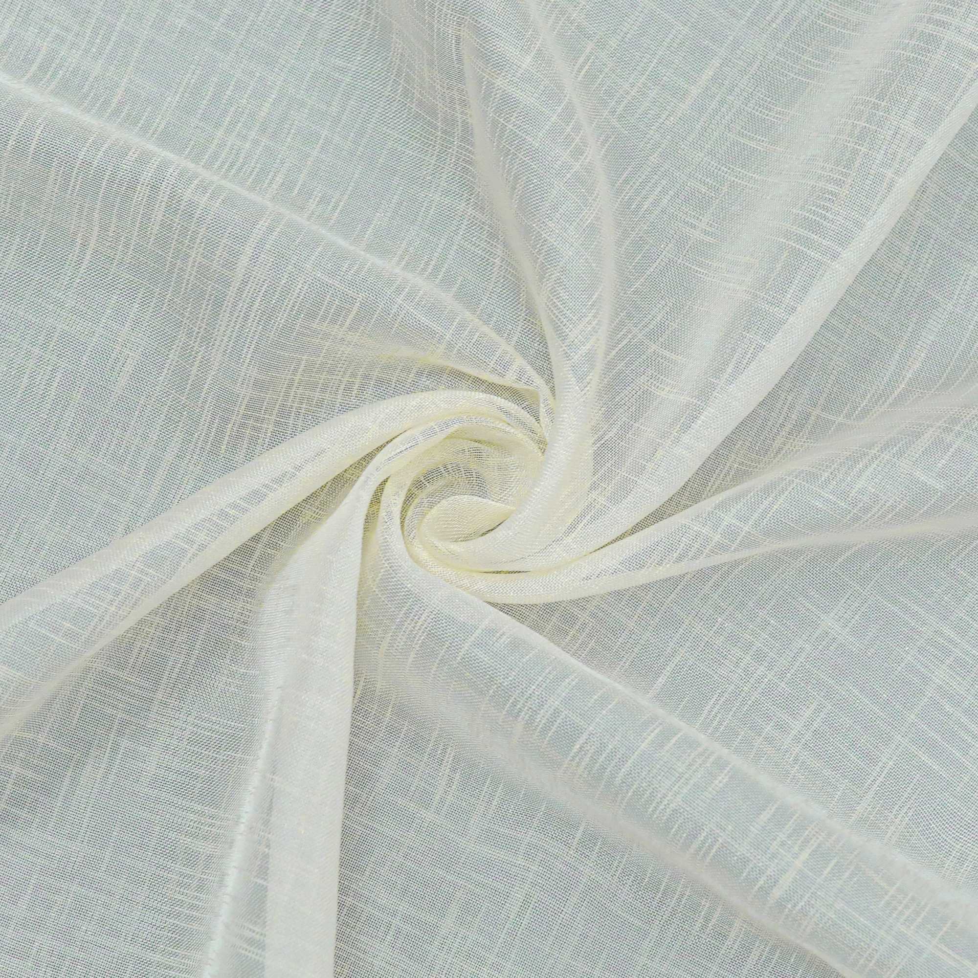 Cafe Curtain Set of 2 with Rod Pocket Short Curtains in Linen-Look Fabric
