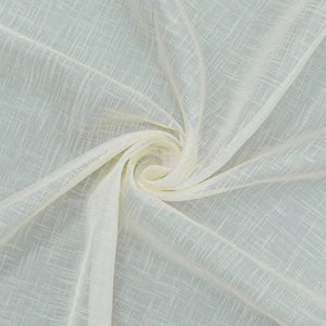 Cafe Curtain Set of 2 with Rod Pocket Short Curtains in Linen-Look Fabric
