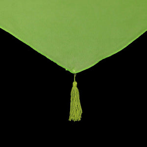 Cafe Curtain with Rod Pocket Voile with Tassel 1 Piece - Yellow, W x H 40 x 90cm
