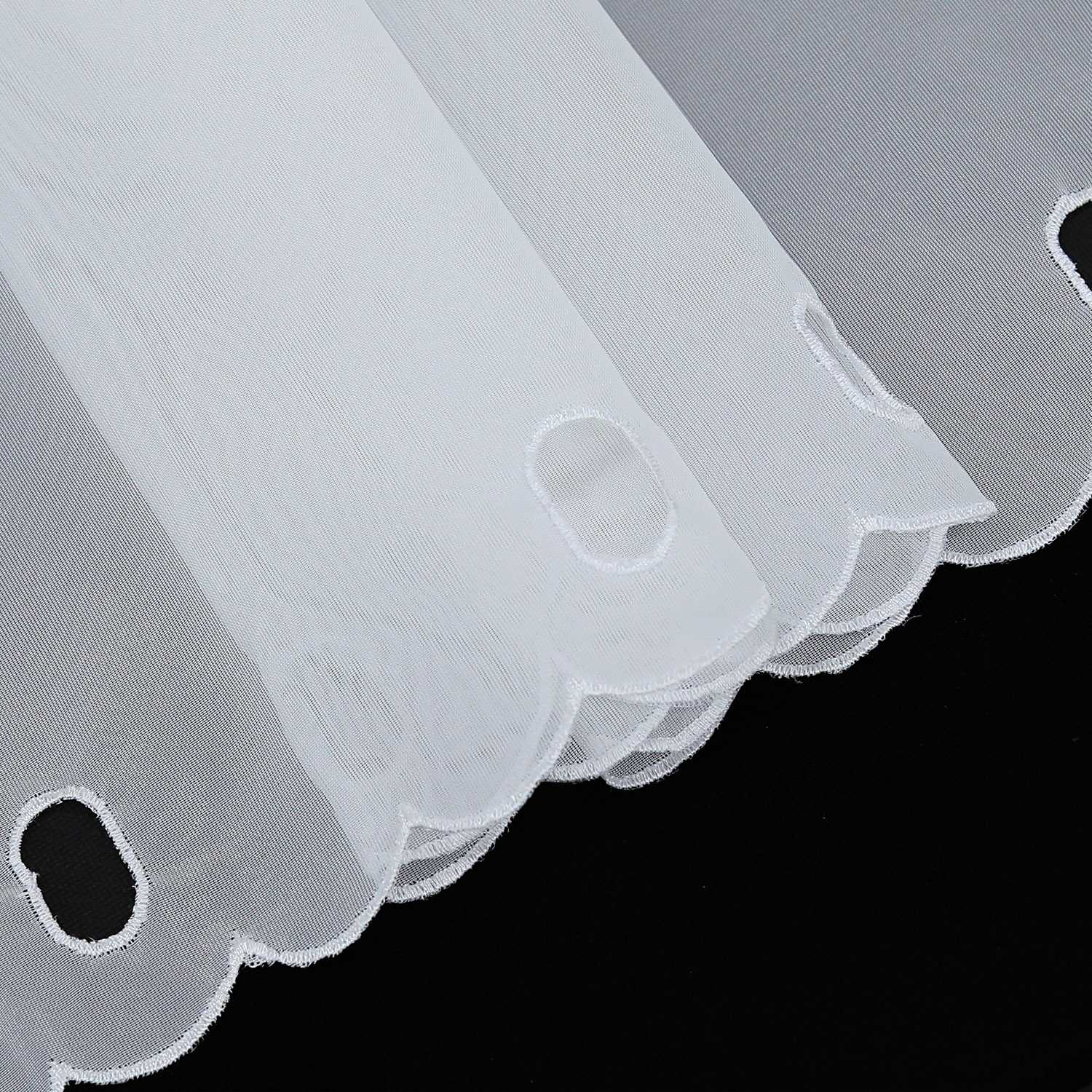 Cafe Curtain with Floral Pattern Short Light-Filtering 1 Piece