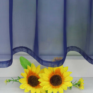 Cafe Curtain with Rod Pocket Gatherable 2 Pieces