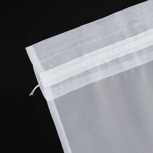 Cafe Curtain with Rod Pocket Gatherable 2 Pieces - White, H x W 92 x 76cm