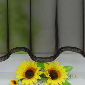 Cafe Curtain with Rod Pocket Gatherable 2 Pieces