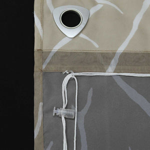 Roman Shade with U-Hooks Semi-Sheer Branch Pattern Light-Filtering 1 Piece