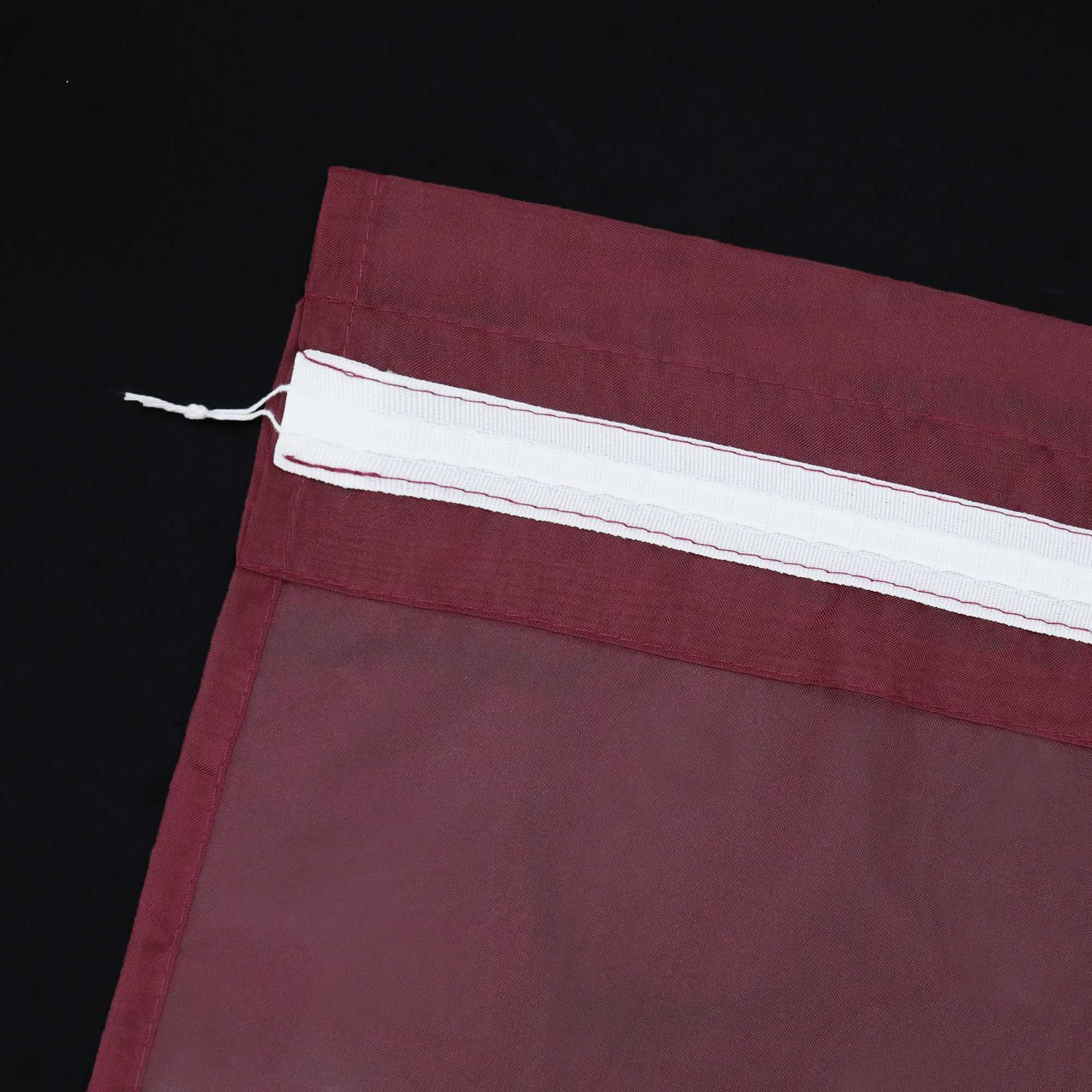 Cafe Curtain with Rod Pocket Gatherable 2 Pieces