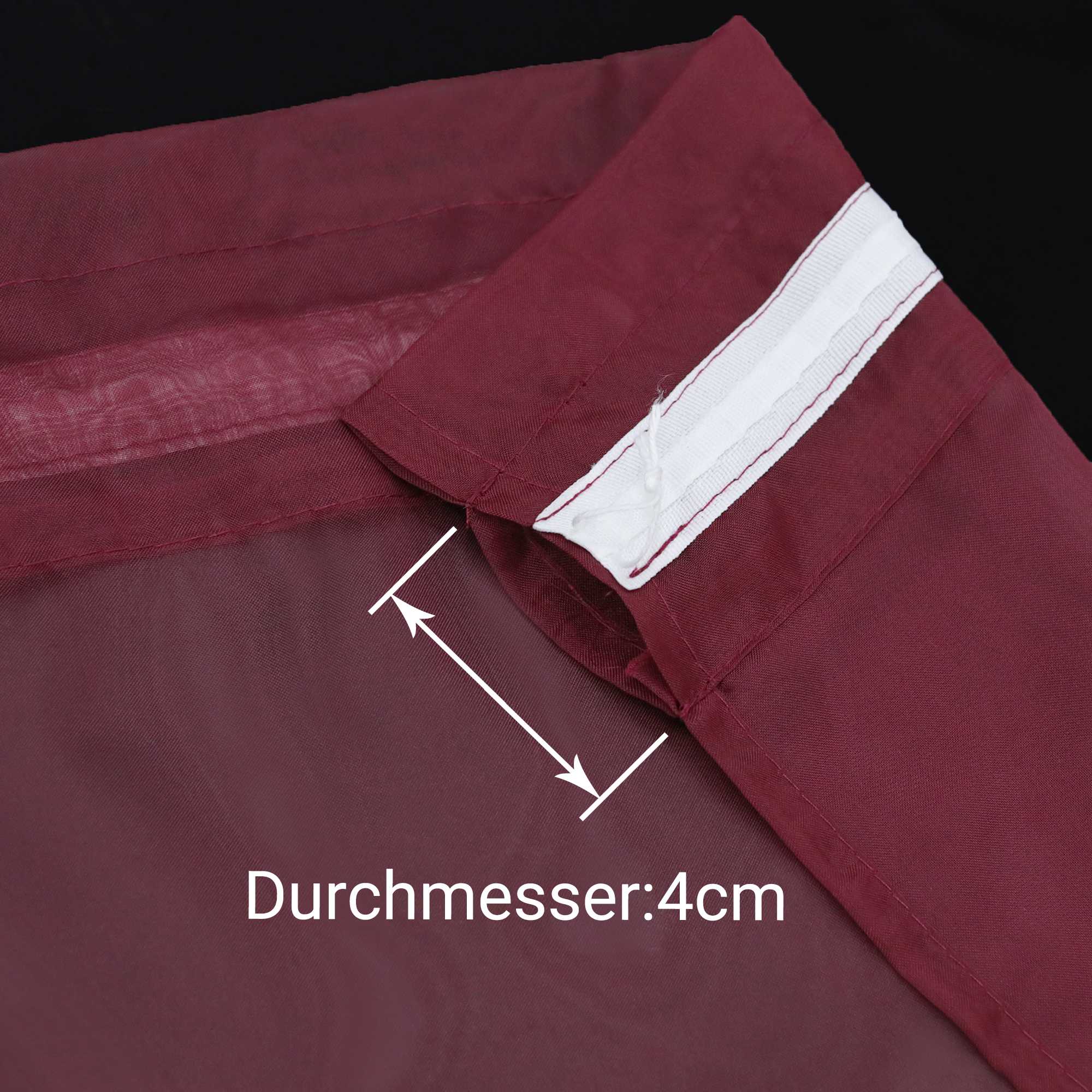 Cafe Curtain with Rod Pocket Gatherable 2 Pieces