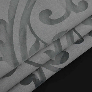 Curtain with Floral Pattern Light-Filtering Curtain Panel 1 Piece - Tab-Top Panel, Gray