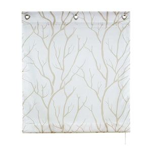 Roman Shade with U-Hooks Semi-Sheer Branch Pattern Light-Filtering 1 Piece