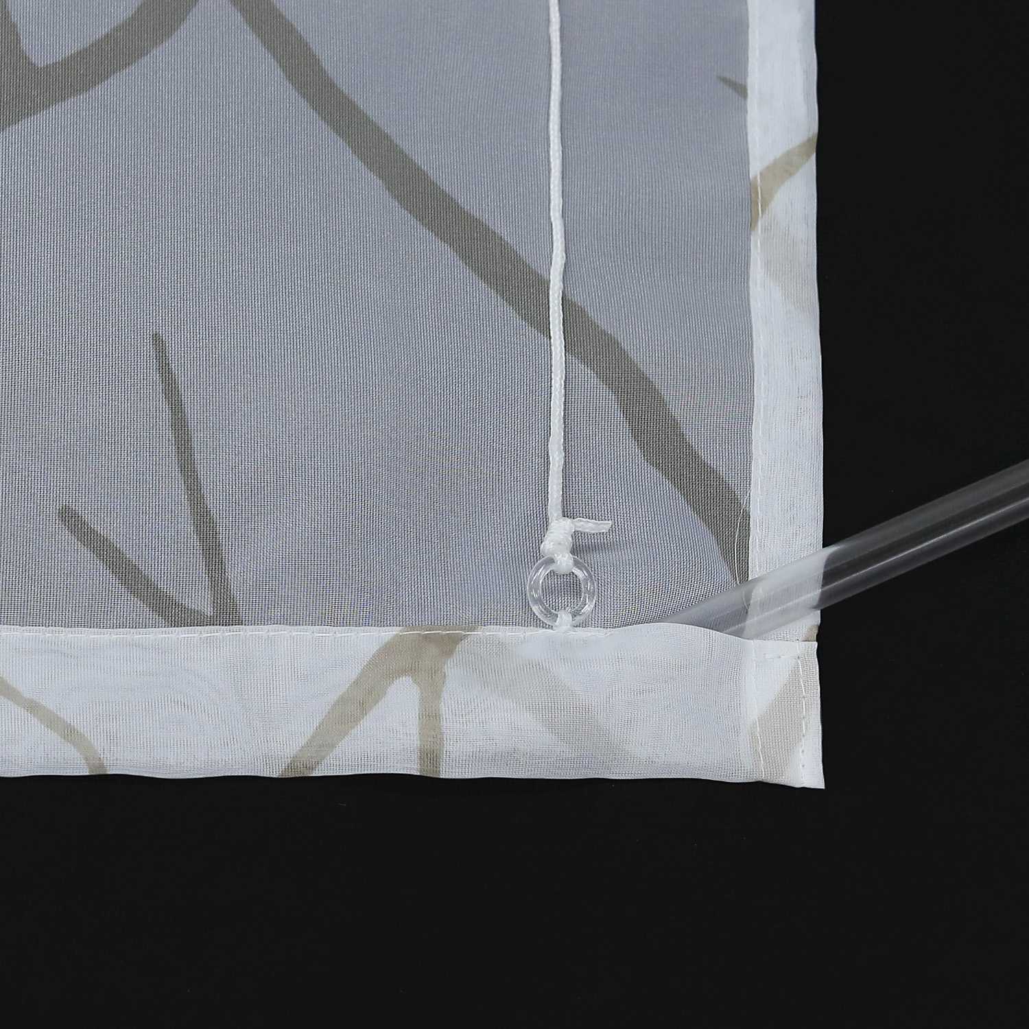 Roman Shade with U-Hooks Semi-Sheer Branch Pattern Light-Filtering 1 Piece