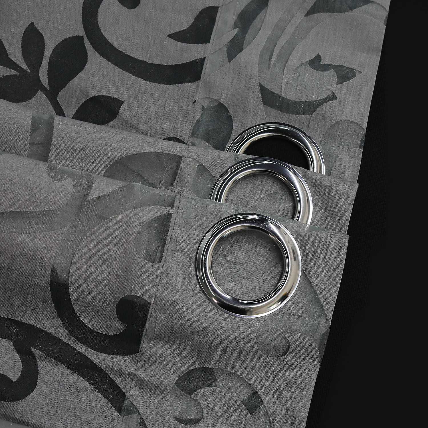 Curtain with Floral Pattern Light-Filtering Curtain Panel 1 Piece