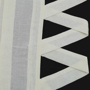 Delien Roman Shade White with V-Shaped Tab Tops Height-Adjustable