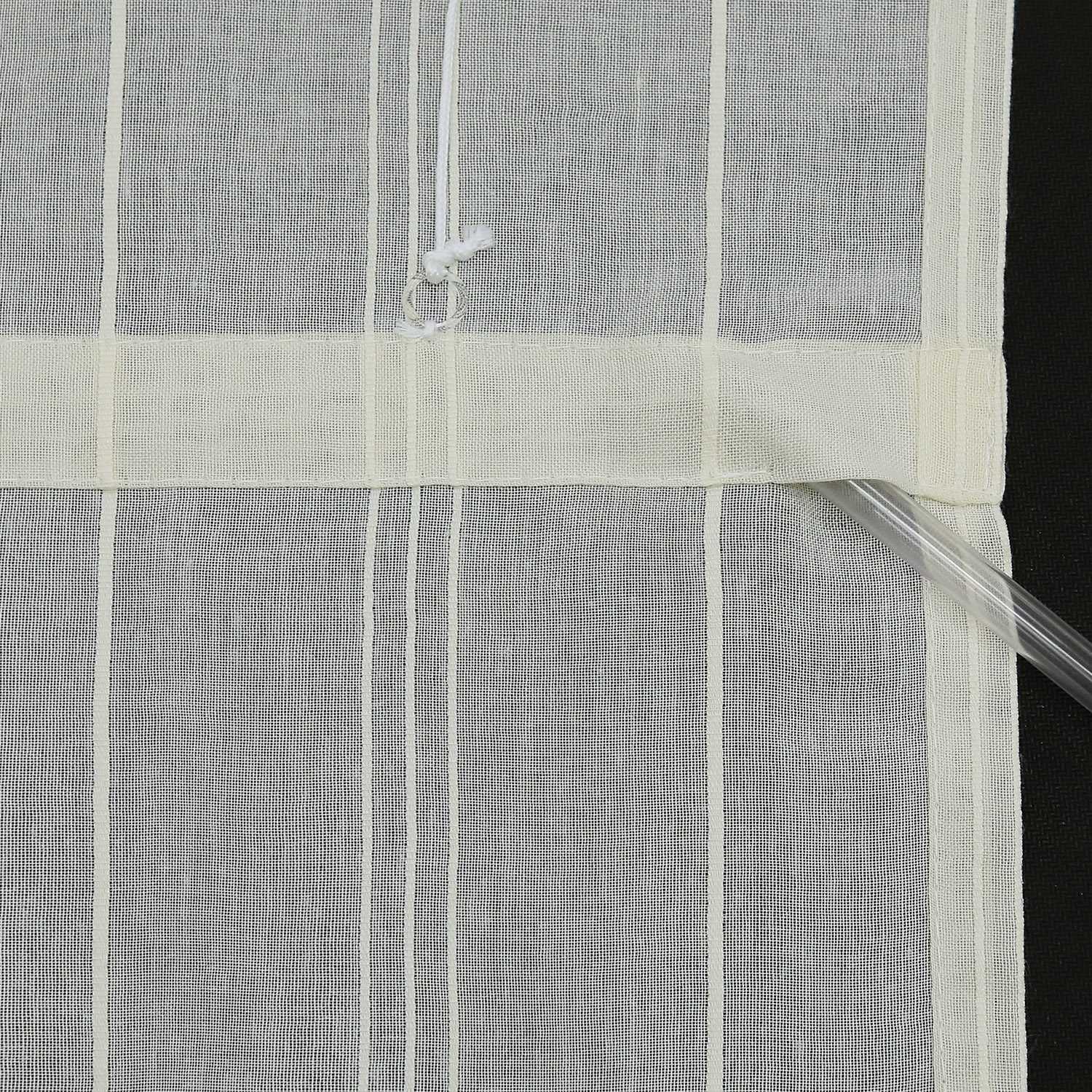 Delien Roman Shade White with V-Shaped Tab Tops Height-Adjustable