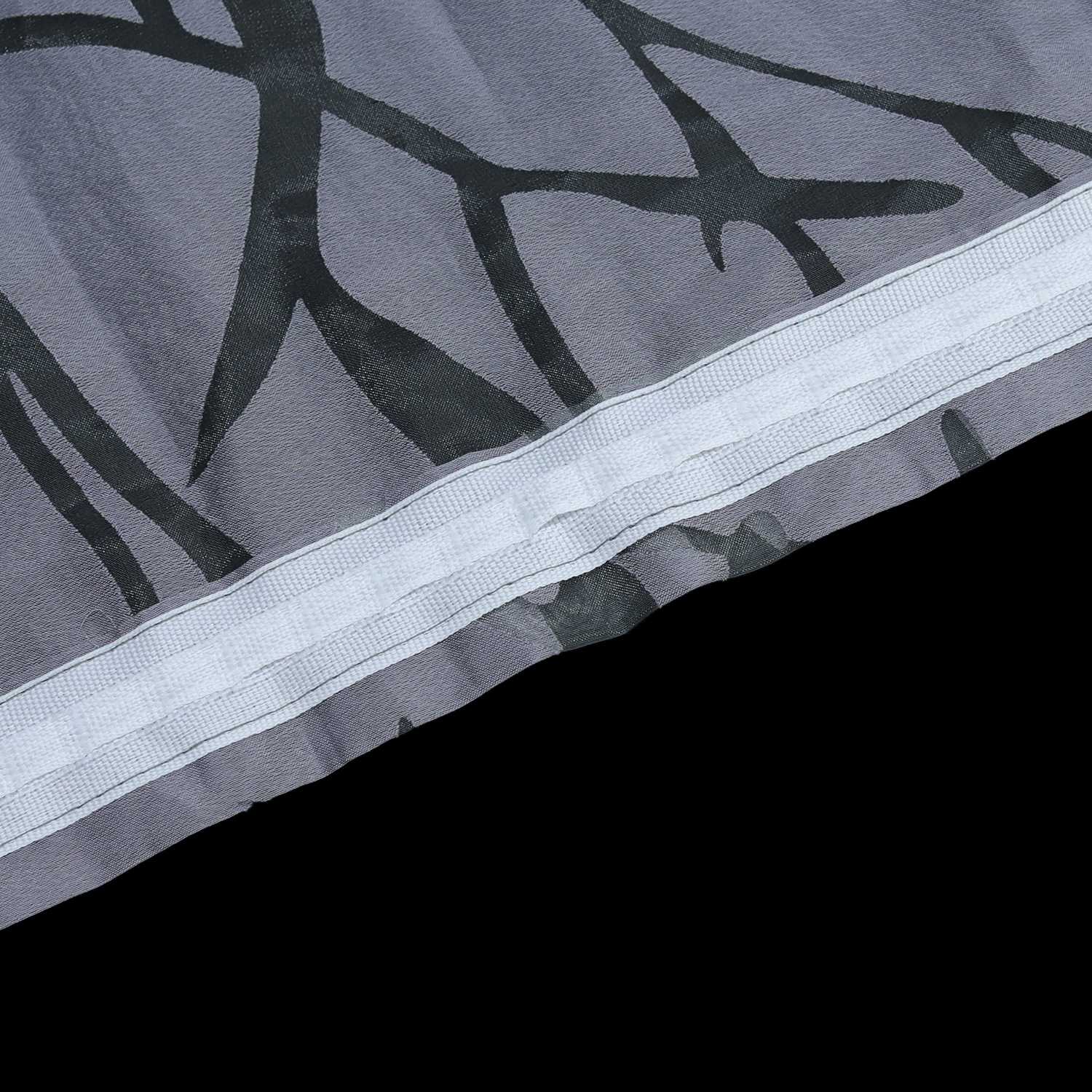 Curtain with Branch Pattern Light-Filtering Garden Style 1 Piece