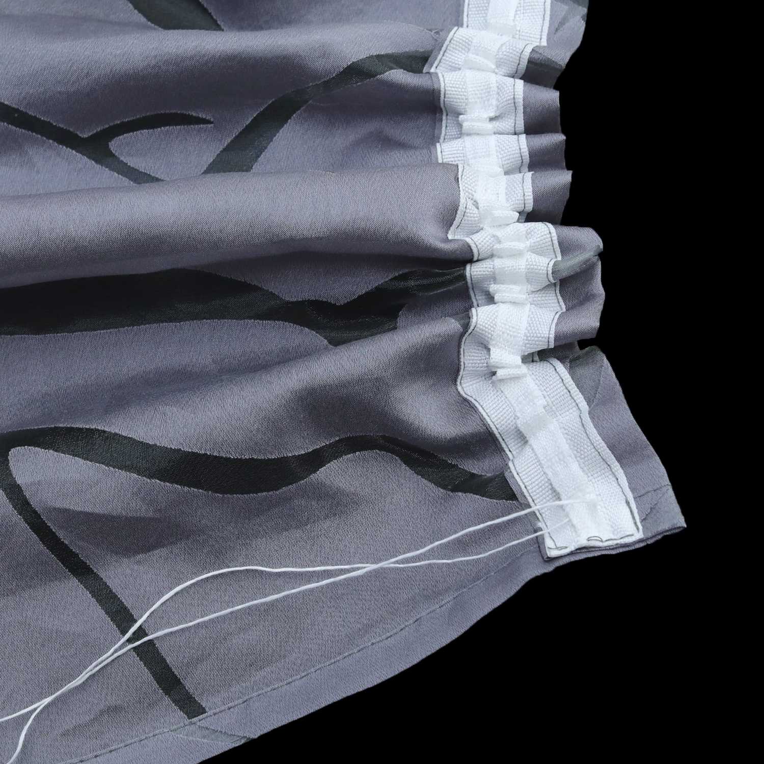 Curtain with Branch Pattern Light-Filtering Garden Style 1 Piece