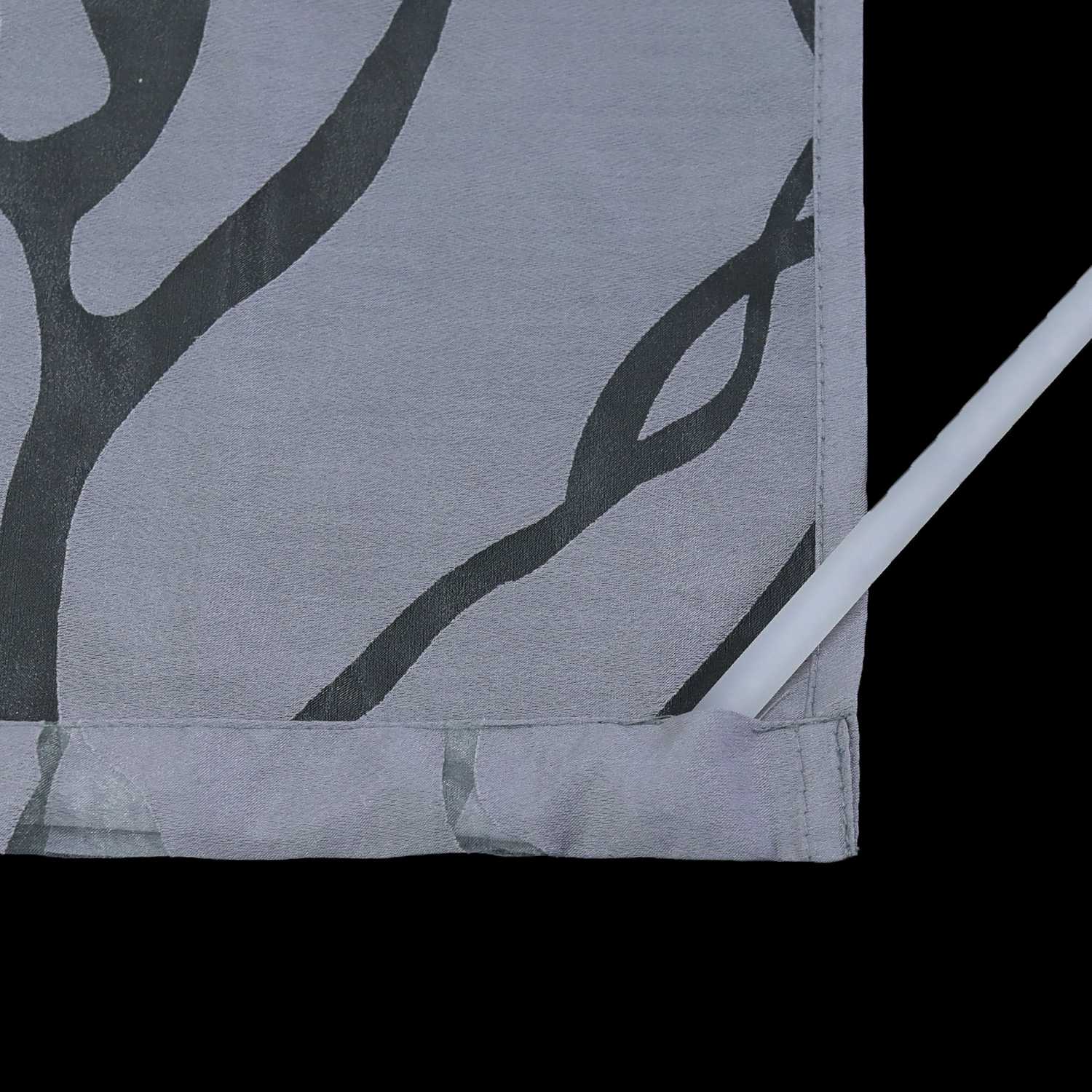 Tab-Top Curtain Panel with Branch Pattern Light-Filtering Set of 2