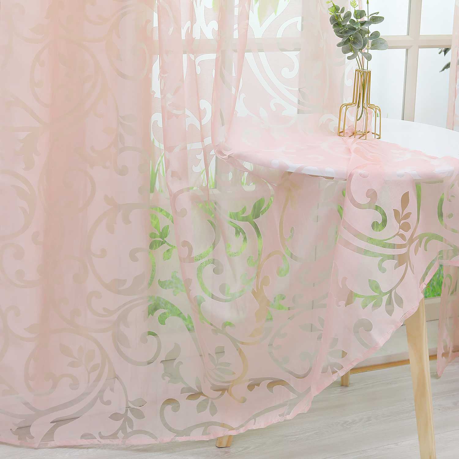 Curtains with Vine Pattern