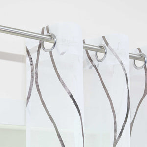 Grommet Curtain with Wave Pattern Light-Filtering