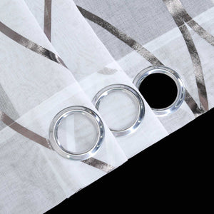 Grommet Curtain with Wave Pattern Light-Filtering