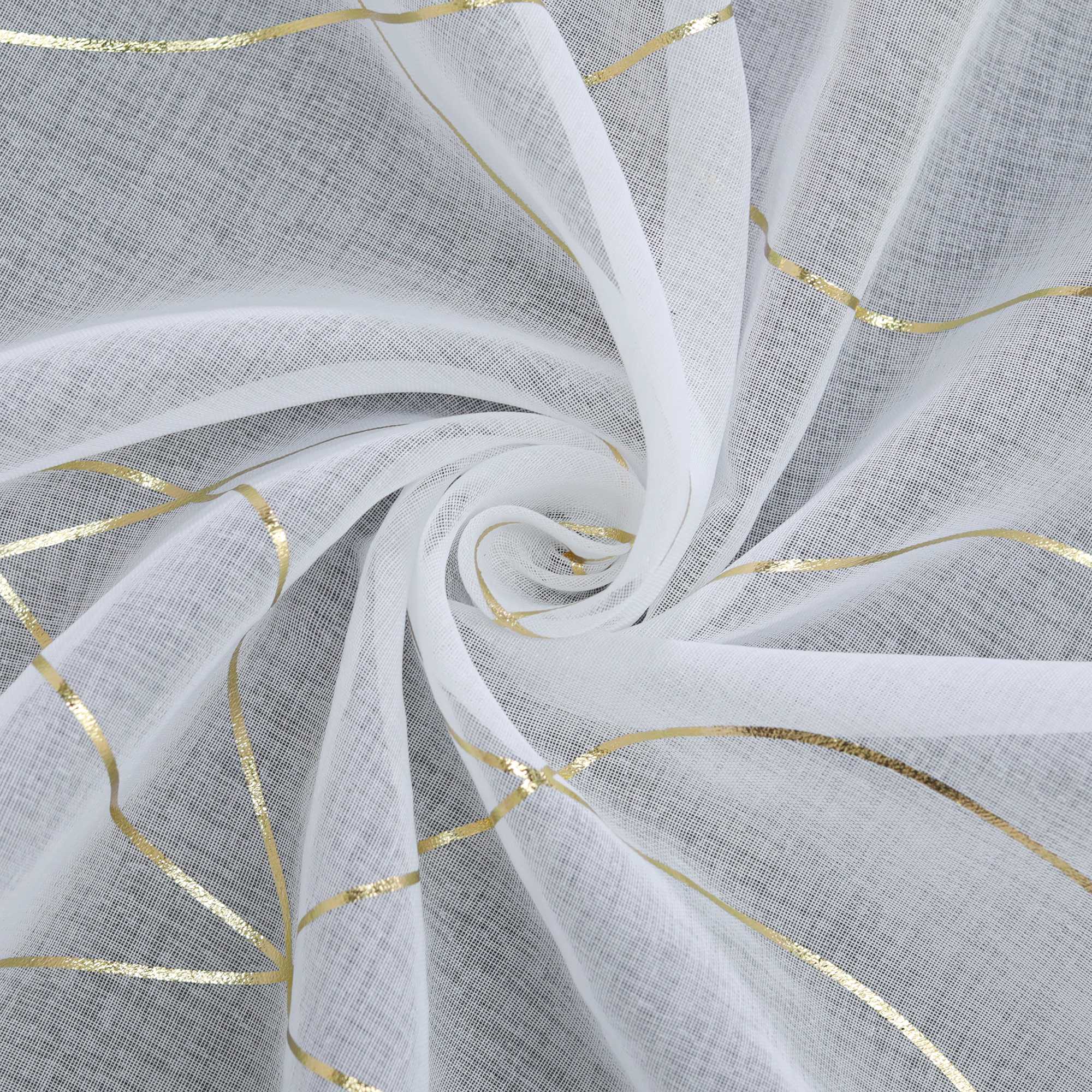 Roman Shade with Wave Stripes with Rod Pocket Satin Ribbon Semi-Sheer