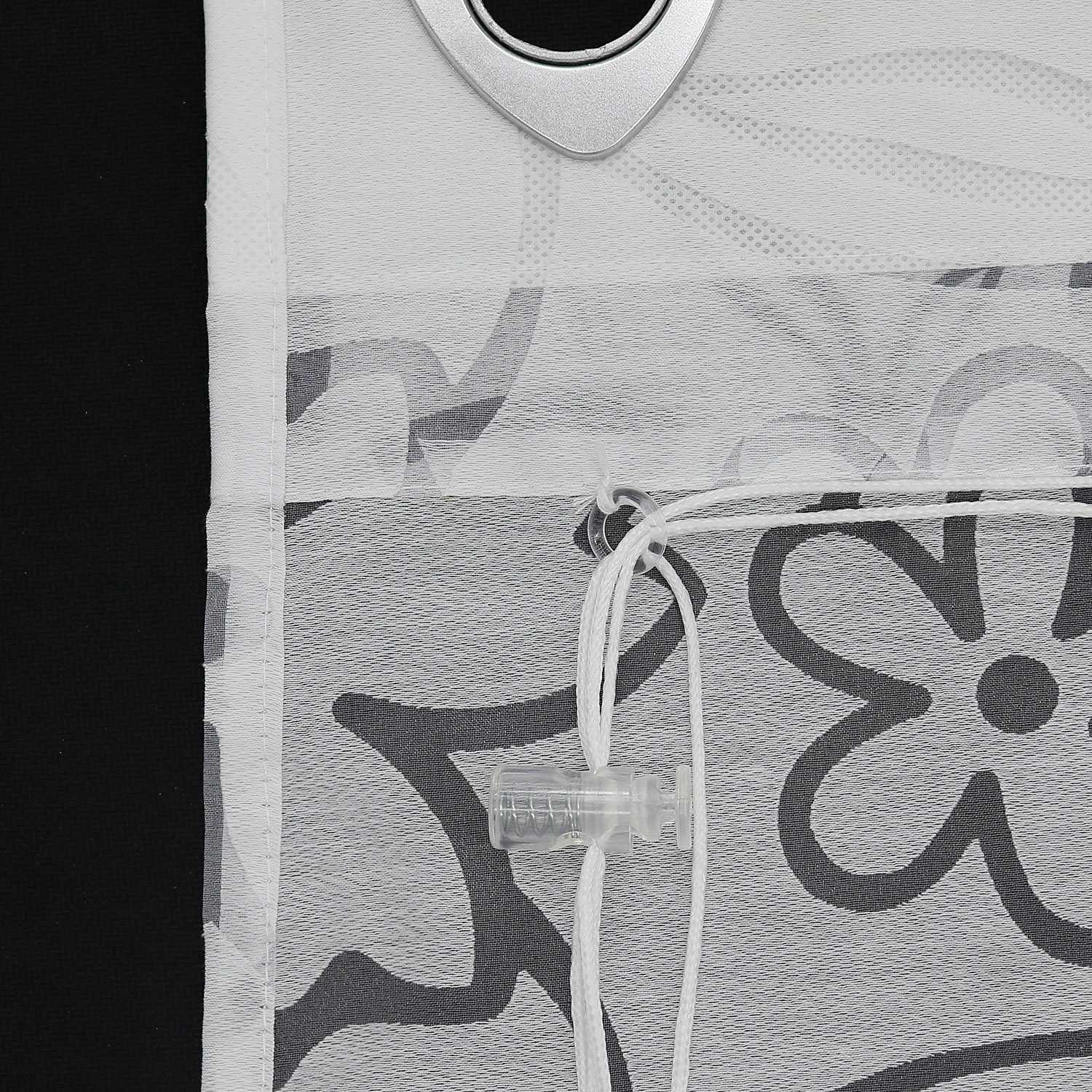 Roman Shades with U-Hooks Burnout Technique Floral Pattern 1 Piece